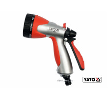 Зрошувач-пістолет 8-режимний YATO до шлангу 1/2", ABS-пластик [12/48]