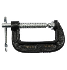 Струбцина з гвинтовим затиском "G" подібна YATO; l= 50 мм (2") [10/50]