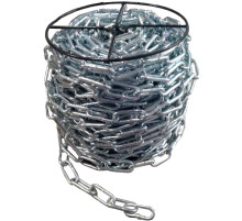 Ланцюг з короткою ланкою оцинкований ТМ "VIROK" DIN 5685A; Ø= 4 мм, 25 кг, l= 86 м ± 1,0% (TR)