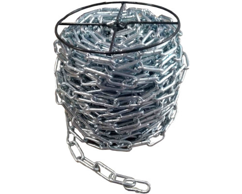 Ланцюг з короткою ланкою оцинкований ТМ "VIROK" DIN 5685A; Ø= 4 мм, 25 кг, l= 86 м ± 1,0% (TR)