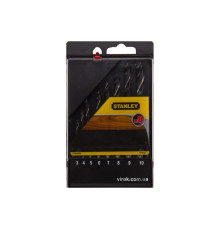 Набір свердл по дереву STANLEY : Ø= 3-10 мм. 8 шт.