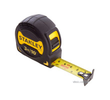 Рулетка STANLEY "GripTape": L= 3 м x 19 мм, метрич/дюйм. шкали, пластиковий корпус