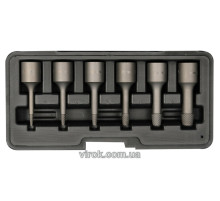 Набір екстракторів YATO : квадрат 3/8". Ø= 2-10 мм, для гвинтів 8660 HRC 49-52. 6 Од. [50]