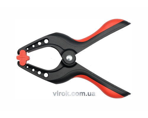 Струбцина пружинна- "прищіпка", пластикова YATO : L= 150 мм, роб. висота/глиб.- 55/68 мм [12/120]