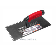 Терка гладилка зубчатая YATO: 270х130 мм, зуб 8х8 мм. нержавеющая [30]