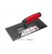 Терка гладилка зубчата YATO : 270х130 мм, зуб 8х8 мм. нержавіюча [30]