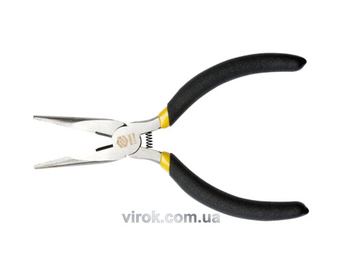 Щипці плоскі міні з ізольованими ручками VOREL, l= 125 мм [12/120]