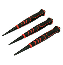 Добійники цвяхів YATO l= 125 мм, з наконечниками Ø= 0,8; 1,6; 2,4 мм, 3 шт. [10/60]