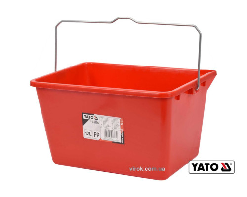 Відро для малярних робіт YATO : V= 12 л, з поділками літрів, пластикове [10/360]