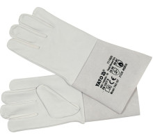 Рукавиці зварювальника, термостійкі YATO зі шкіри, розмір 10 [12/120]