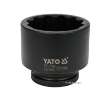 Головка торцевая ударная 12-гранная YATO: квадрат 1", М=85 мм, L=102 мм [4]