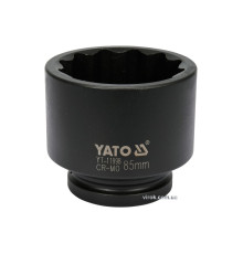 Головка торцева ударна 12-гранна YATO : квадрат 1", М= 85 мм, L= 102 мм [4]