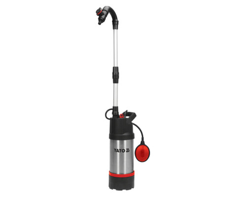 Насос для дощової води занурювальний YATO: 550 Вт, 5000л/год, макс.вис- 25м, макс. глиб- 7м [4]