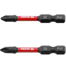 Насадка викруткова ударна YATO PH1 х 50 мм. HEX 1/4", 2 шт.[10]