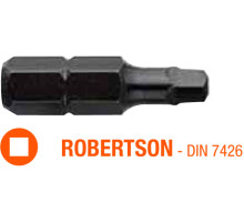 Насадка викруткова USH Industry : Robertson R1 x 25 мм, Уп. 5 шт.