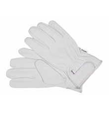 Рукавиці робочі білі з застібкою-липучкою YATO : шкіра, розмір 10 [10]
