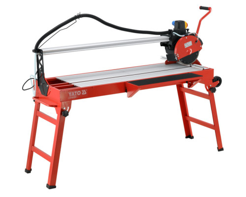 Плиткоріз настільний від мережі 230 В YATO 1500 Вт, диск Ø= 250/25 мм, глиб. різу 50мм/90°- 37мм/45°