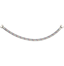 Шланг водопровідний з опліткою з нерж сталі FALA l= 400мм, Ø= 8/12, з'єднання F-3/8" х F-3/8" 1 МПа