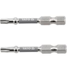 Насадка викруткова YATO TORX T20 х 50 мм. HEX 1/4", покрита нікелем, 2 шт.[10]