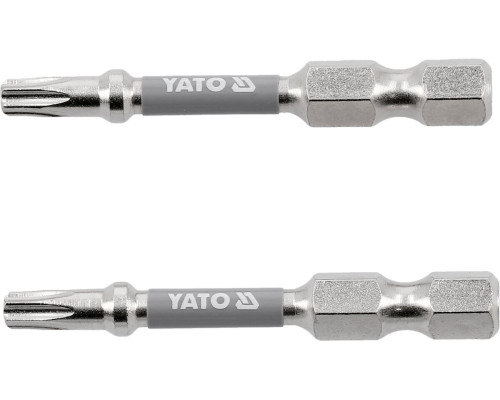 Насадка викруткова YATO TORX T20 х 50 мм. HEX 1/4", покрита нікелем, 2 шт.[10]