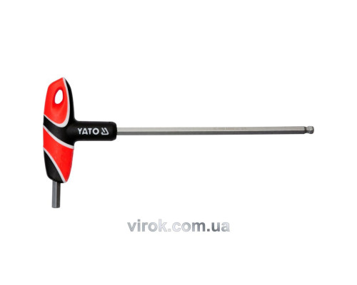 Ключ шестигранний YATO : тип "T", M8 мм, двосторонній, кульковий наконечник L= 200 мм [12/96]
