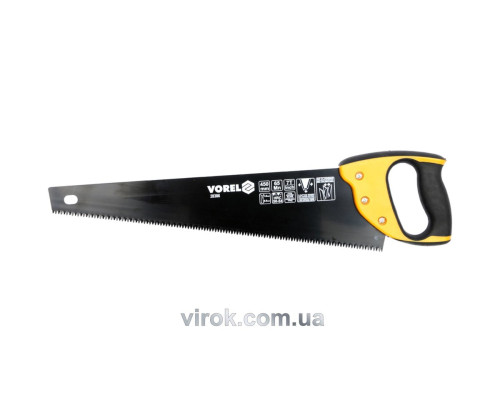 Ножівка по дереву VOREL : L= 450мм, W= 1мм, Тефлонове покриття, 65Mn,Тверд. 50-54 HRC, 7 зуб./1"[10]