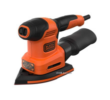 Шлифмашина вбрационная сетевая B+D : P=200 Вт, 13000 об/мин, 4-режимная с пылесборником