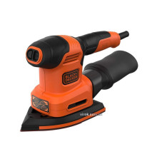 Шліфмашина вбраційна мережева B+D : P=200 Вт, 13000 об/хв, 4-режимна з пилозбірником
