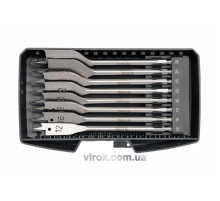 Сверла перьевые по дереву YATO: 6-гранный хвостик HEX-1/4", Ø=12-32 мм, L=152мм. (Набор/8 Шт.) [5/20]