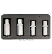 Головки для знімання штифтів YATO, з кв. 1/2, M=21мм, 6,8,10,12мм, набір 4шт. [6/24]