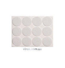 Протектор самоклеючий антиковзкий VOREL, 28мм набір 12шт. (білі) [60/720]