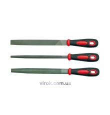 Напильники VOREL : L= 200мм, Набір 3 Шт/Уп. [10/20]