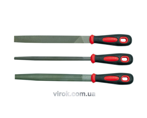 Напильники VOREL : L= 200мм, Набір 3 Шт/Уп. [10/20]