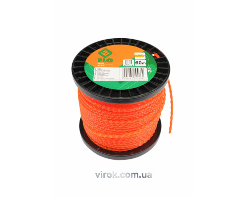 Жилка для тримера квадрат кручений FLO : 3 мм х 60 м (бобіна) [10/20]