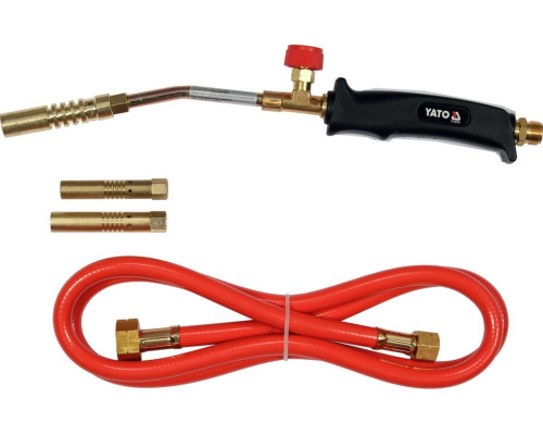 Пальник газовий YATO : l= 360 мм. до 4 кВт. 3 сопла (пропан, бутан) [20]