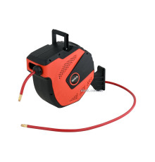 Шланг пневматичний ПВХ на котушці YATO з швидкоз'єдн. наконеч-ми 1/4", Ø=9.5 мм, тиск- 20Bar, l= 15м