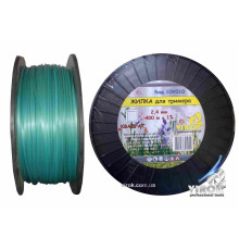 Жилка для тримера "КВАДРАТ" TM VIROK : Ø= 2.4 мм, l= 400 м (бобіна)