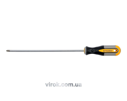 Викрутка хрестова VOREL : "Philips" PH2 х 250 мм. Cr-V [12/36/144]