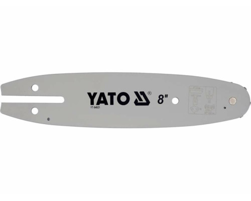 Шина для пилы YATO l= 8"/ 20 см (33 звена)3/8" (9,52 мм) Т-0,322" (8,2 мм) для цепей YT-849479 [20]