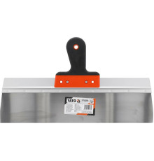 Шпатель фасадний YATO роб. частина- 450х 90мм з нержавіючої сталі, l=250 мм, двокомпонент ручка [10]