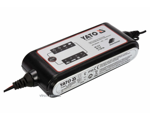 Преобразователь напряжения YATO из сети 230 В AC в 12 В DC, для зарядки аккумуляторов; 4 А,5-120 АГод(DW)