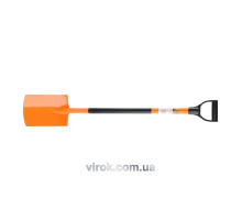 Лопата штикова FLO прямокут. 28х19,5 см з металевим держаком з пластик. захватом [200]