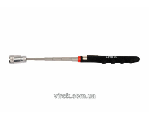 Схоплювач магнітний на телескопічному тримачі l= 190-800 мм YATO з LED підсвіткою [12/144]