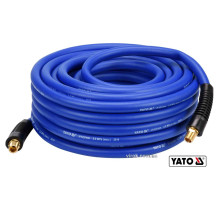 Шланг пневматичний гібридний (ПВХ+БНК) YATO: Ø12.5мм x 20м, Ø=3/8", тиск ≤ 2 MPa, різьбов. з'єдн.[5]