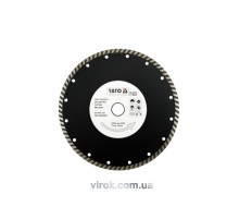 Диск алмазний турбо YATO : "TURBO" Ø= 230x8,0x22,2 мм. H= 3,1 мм [10/40]