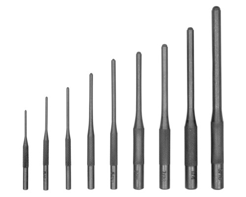 Пробойники с шаровыми наконечниками YATO: Ø=1,7-2 мм, l=70-160 мм, компл. 9 шт [6/36]