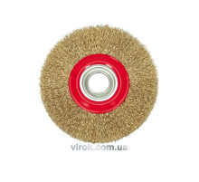 Щітка - крацовка для точильного станка VOREL латунна. сталь Ø-125мм [12/72]