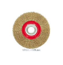 Щітка - крацовка для точильного станка VOREL латунна. сталь Ø-125мм [12/72]