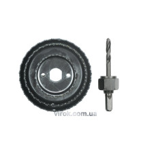 Пили кільцеві по дереву VOREL + свердло Набір 4шт. Ø-51,76,89мм,h= 21мм (хвостовик Ø-6 мм) [12/48]