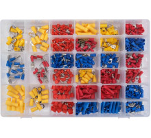 Набір електричних роз'ємів з ізоляцією і клем YATO : 600 шт, в футлярі [20/320]